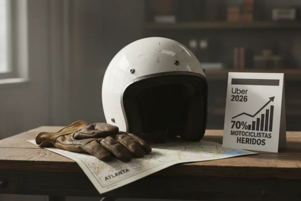 Atlanta: 70% de Motociclistas Heridos en Uber 2026