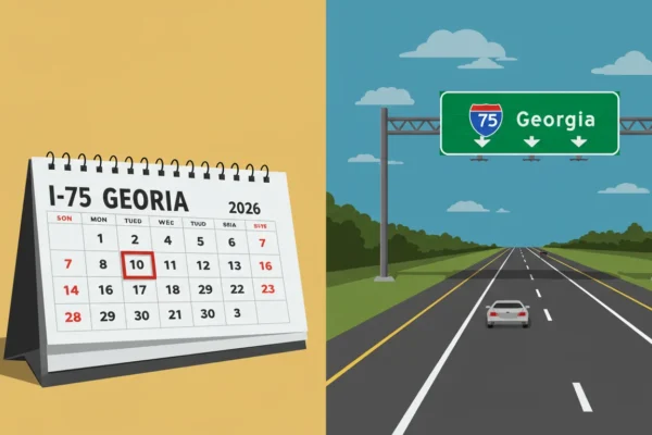 I-75 Georgia: 60% de choques por distracción en 2026