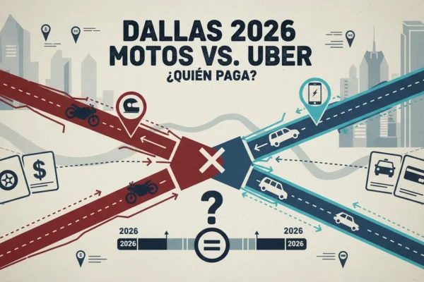 Motociclistas de Dallas vs. Uber: ¿Quién paga en 2026?