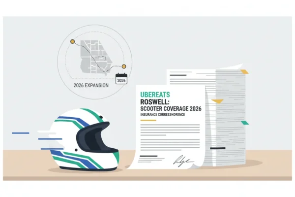 UberEats Roswell: Cobertura de Scooter en 2026