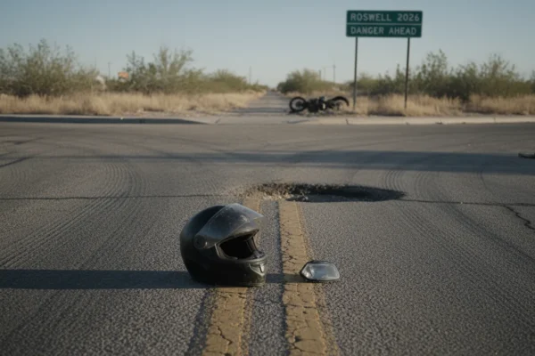 Accidente de Moto Roswell: El Peligro Oculto 2026