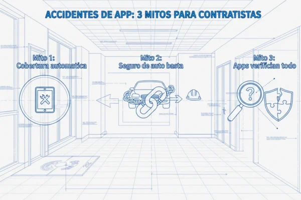 Accidentes de app: 3 mitos para contratistas en 2026