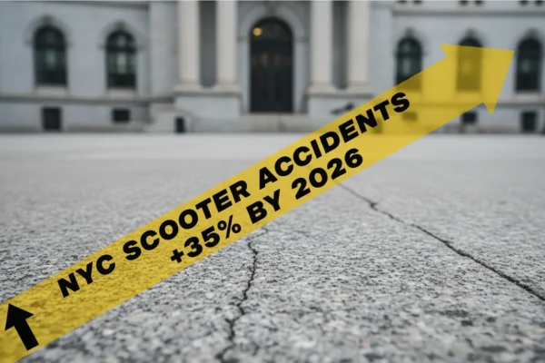 Accidentes de scooter en Nueva York: 35% más en 2026