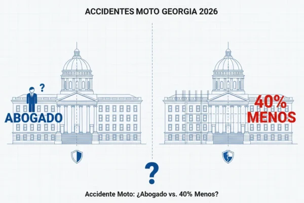 Accidentes Moto Georgia 2026: ¿Abogado vs. 40% Menos?