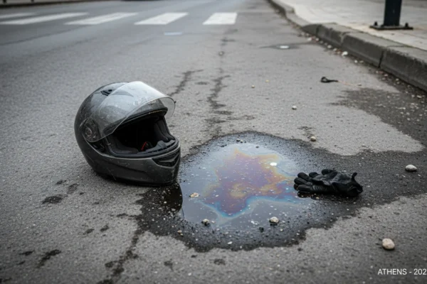 Athens: Derrames viales y accidentes de moto en 2026