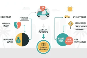 DoorDash Scooter Miami: ¿Culpa en Colisiones 2025?