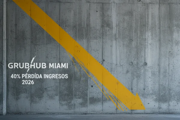 Grubhub Miami: 40% pérdida ingresos en 2026