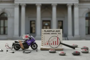 Lyft Moto Filadelfia: 78% Lesiones Graves en 2024