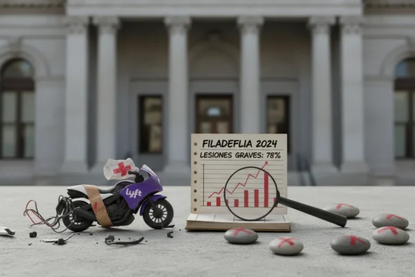 Lyft Moto Filadelfia: 78% Lesiones Graves en 2024