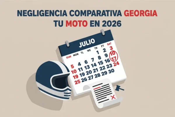 Negligencia Comparativa Georgia: Tu Moto en 2026