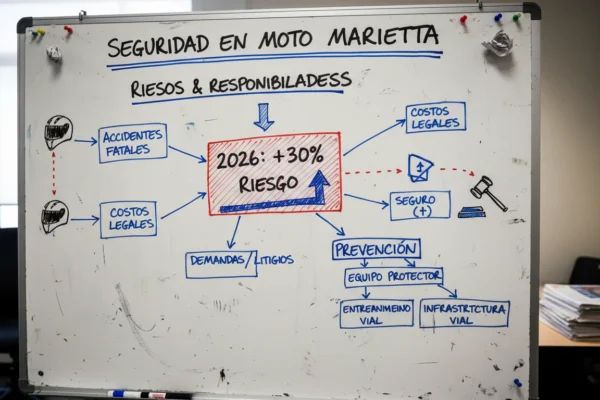 Seguridad en moto Marietta: 30% más riesgo en 2026