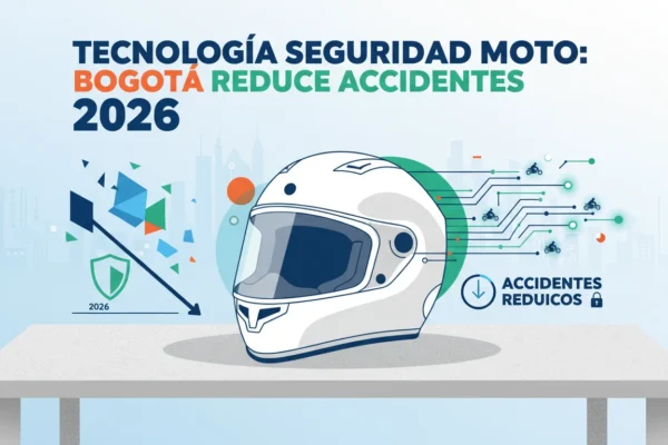 Tecnología seguridad moto: Bogotá reduce accidentes 2026