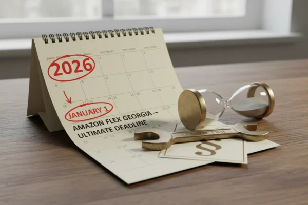 Amazon Flex Georgia: Evita el error del ajustador en 2026