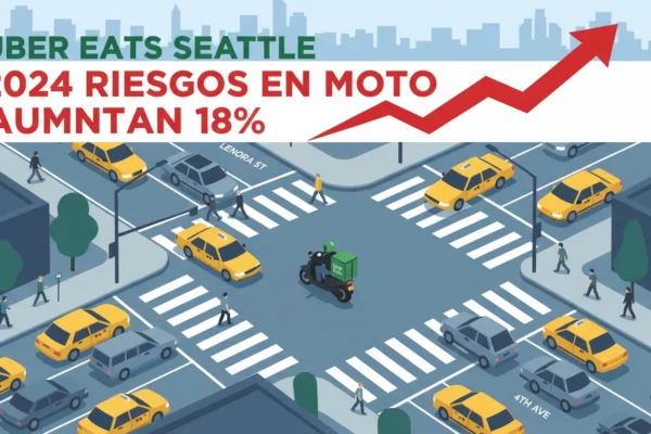 Uber Eats Seattle: 2024 Riesgos en Moto Aumentan 18%
