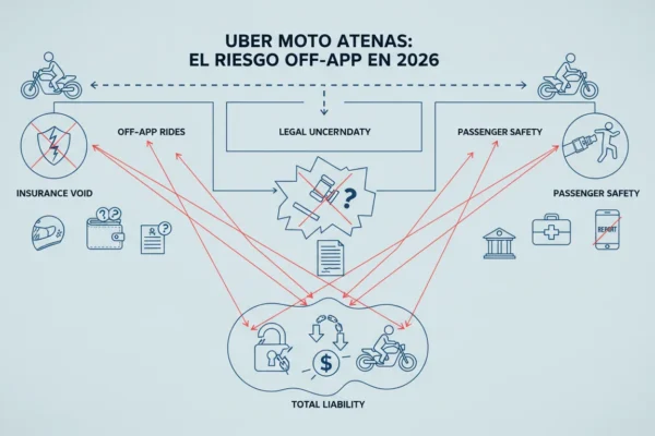 Uber Moto Atenas: El Riesgo Off-App en 2026