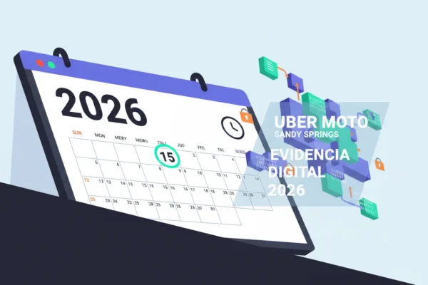 Uber Moto Sandy Springs: Evidencia Digital 2026